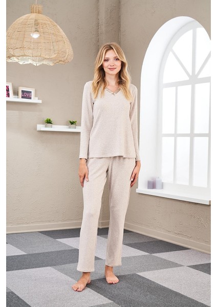 Kadın Uzun Kollu Pijama Takımı 23551