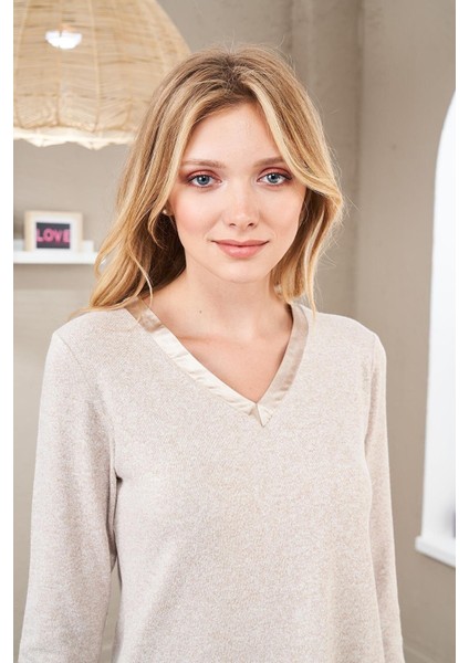 Kadın Uzun Kollu Pijama Takımı 23551