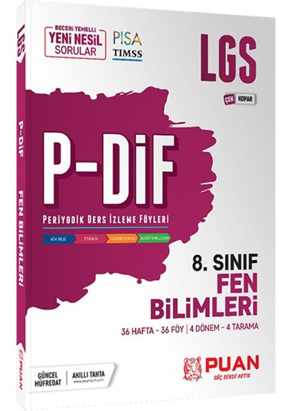 Puan Yayınları 8. Sınıf LGS Fen Bilimleri PDİF Konu Anlatım Föyleri