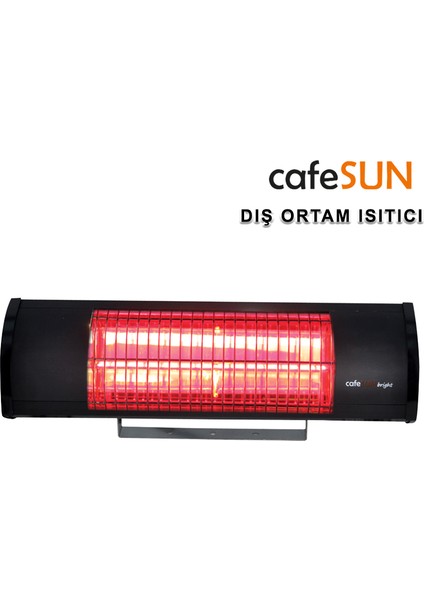 KS-2600 Bright 2000 W Infrared Dış Mekan Isıtıcı Siyah