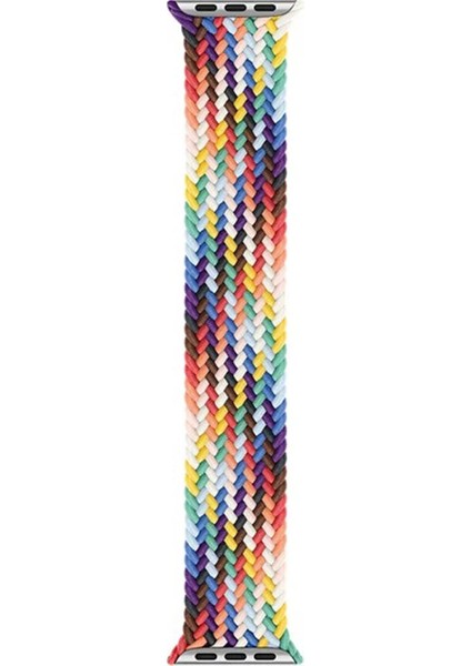Casestreet Apple Watch Se 2 2022 44MM Kordon Naylon Solo Loop 135MM Small Krd 61 Karışık Renk