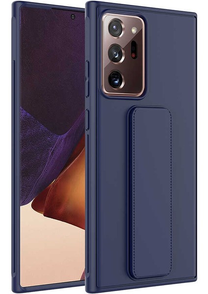 Samsung Galaxy Note 20 Ultra Kılıf Standlı Lansman Yumuşak Dokulu Renkli Esnek Silikon Kapak (Qstand) fiyatları
