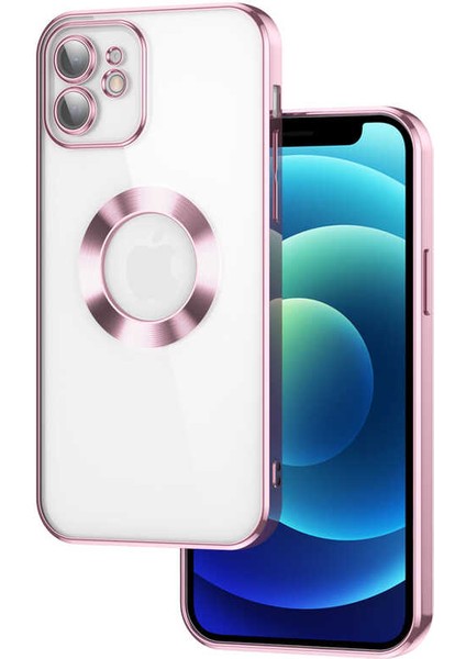 Apple iPhone 12 Kılıf Kamera Korumalı Logo Gösteren Omega Silikon Kapak