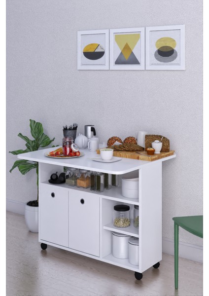 Taşınabilir Çok Amaçlı 2 Kapaklı Katlı Mutfak Ve Salon Masası Mdf modelleri