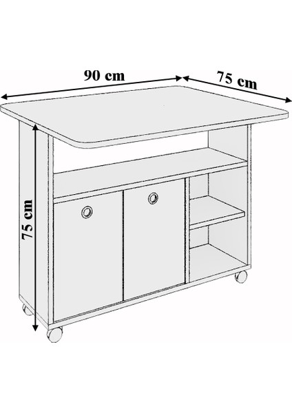 Taşınabilir Çok Amaçlı 2 Kapaklı Katlı Mutfak Ve Salon Masası Mdf modelleri