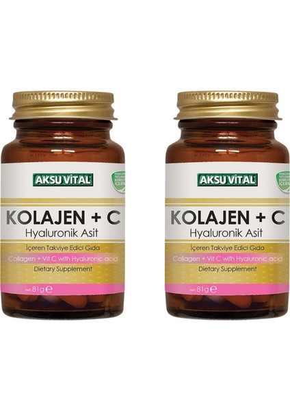 + C Vitamini & Hyaluronik Asit 60 Tablet X 2 Adet
