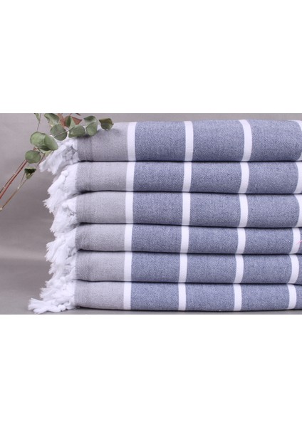Lacivert Banyo Havlusu Plaj Havlusu 90 x 170 cm Pamuk Havlu Şezlong Peştamal Havlusu Spa Havlu