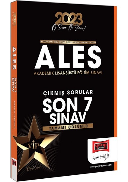 2023 ALES Tamamı Çözümlü Çıkmış Sınav Soruları Son 7 Sınav