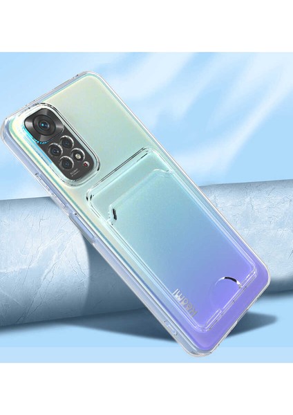 Xiaomi Redmi Note 11 Pro 5g Kılıf Kartlıklı Şeffaf Setra Clear Silikon Kapak