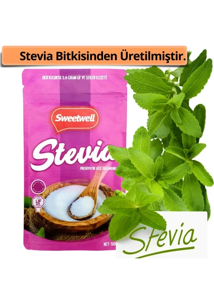 Stevia Prebiyotik Lifli Toz Sofralık Tatlandırıcı 500 gr