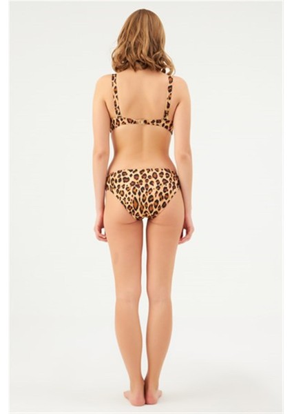 Kaplı Göğüs Şekillendirici Bikini Takımı 1047ESBK Leopar