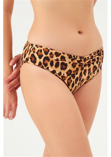 Kaplı Göğüs Şekillendirici Bikini Takımı 1047ESBK Leopar