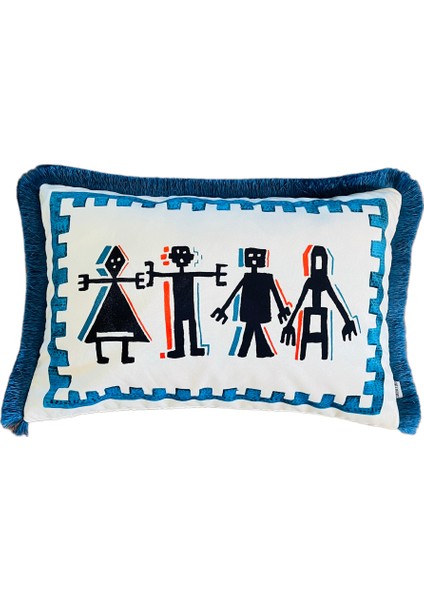 Dekoratif Humans Desenli Kırlent Kılıfı - Heritage Serisi 40 x 60 fiyatları
