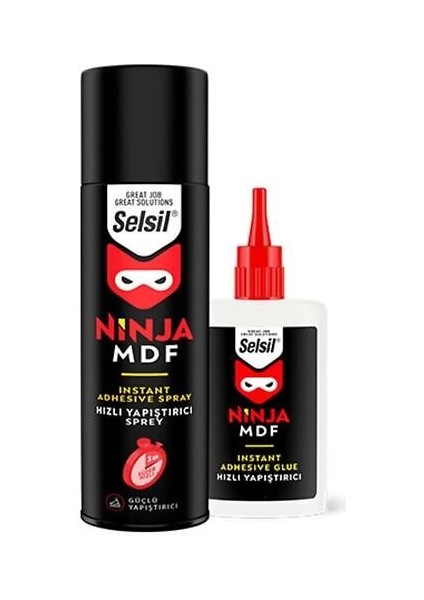 Selsil Ninja Mdf Hızlı Yapıştırıcı 400 ml ve 100 ml