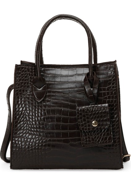 Kroko Bzk El 2pr Kahverengi Kadın El Çantası