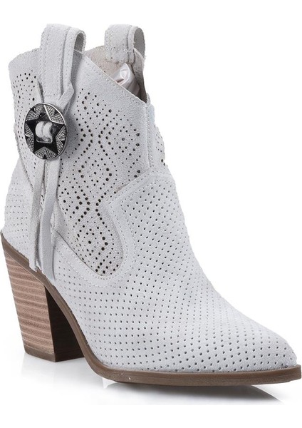 2018506Y Delikli Nubuk Deri Topuklu Yazlık Kadın Bot fiyatları