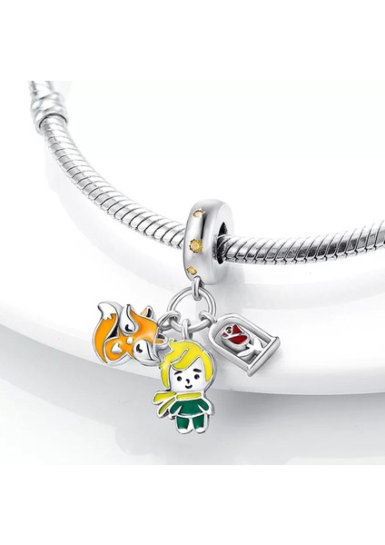 Küçük Prens Tilki Charm 925 Ayar Gümüş modelleri