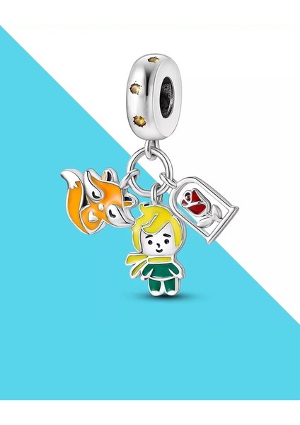 Küçük Prens Tilki Charm 925 Ayar Gümüş fırsatları
