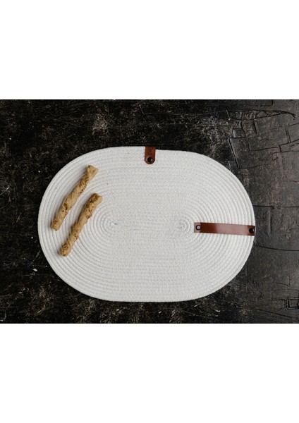 Pamuk İp El Yapımı 4'lü Amerikan Servis Supla 30 x 46 cm