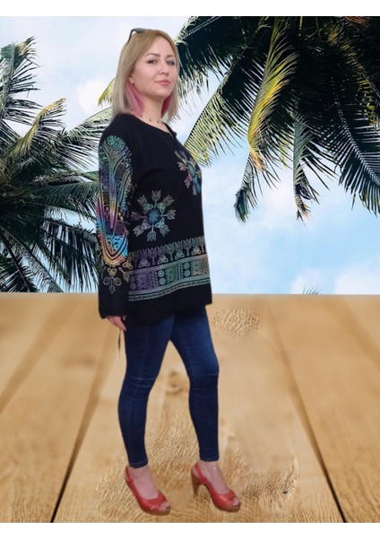 Siyah Otantik Tunik & Bluz