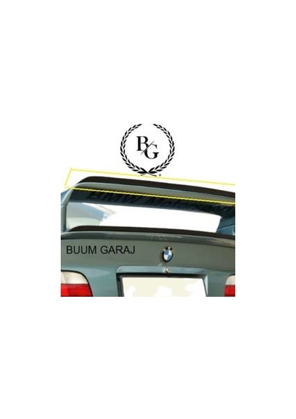 Bmw E36 Spoiler Üstü Çıta Cup Parlak Siyah (Plastik)