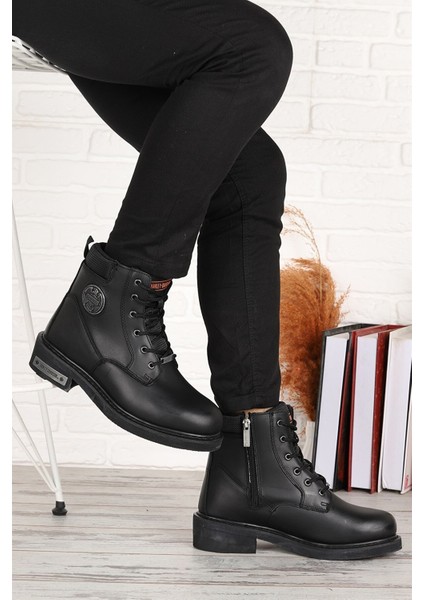 Jim Siyah Yağlı Deri Erkek Bot Postal Ayakkabı V3 fiyatları