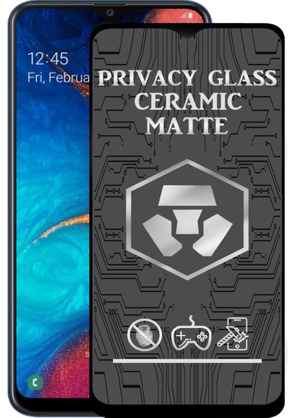 Samsung Galaxy A20 Tam Kaplayan Mat Seramik Nano Esnek Hayalet Ekran Koruyucu