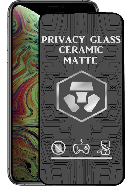 Caseart Apple iPhone Xs Max Tam Kaplayan Mat Seramik Nano Esnek Hayalet Ekran Koruyucu