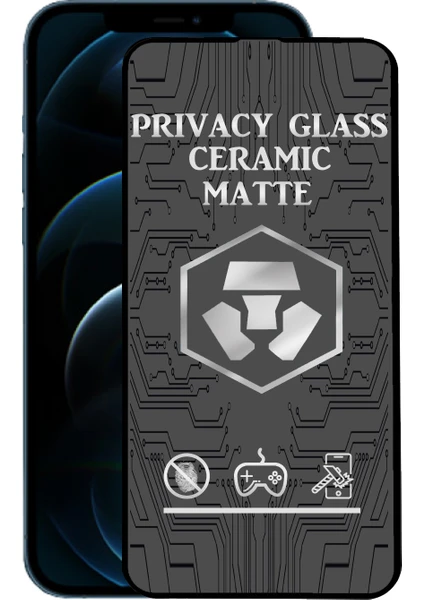 Caseart Apple iPhone 12 Pro Max Tam Kaplayan Mat Seramik Nano Esnek Hayalet Ekran Koruyucu