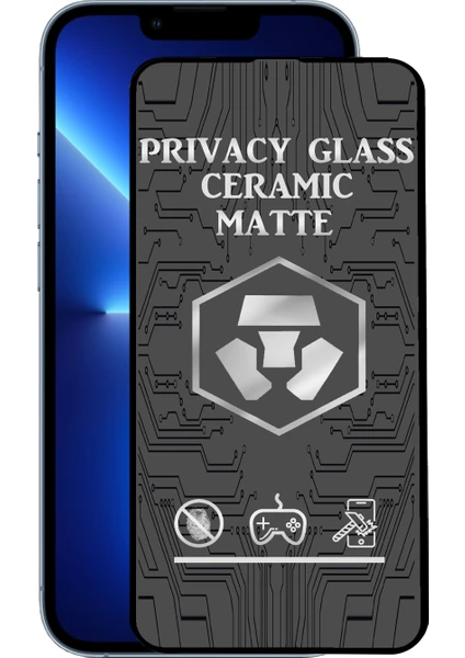 Caseart Apple iPhone 13 Pro Max Tam Kaplayan Mat Seramik Nano Esnek Hayalet Ekran Koruyucu