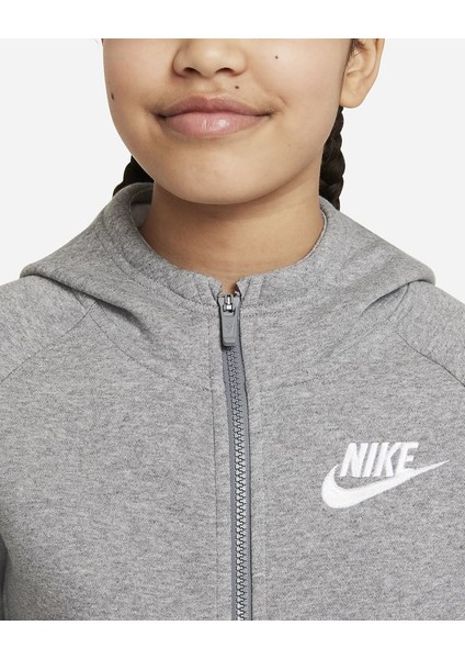 Sportswear Kids' (Girls') Full-Zip Hoodie DJ0689-091 fiyatları