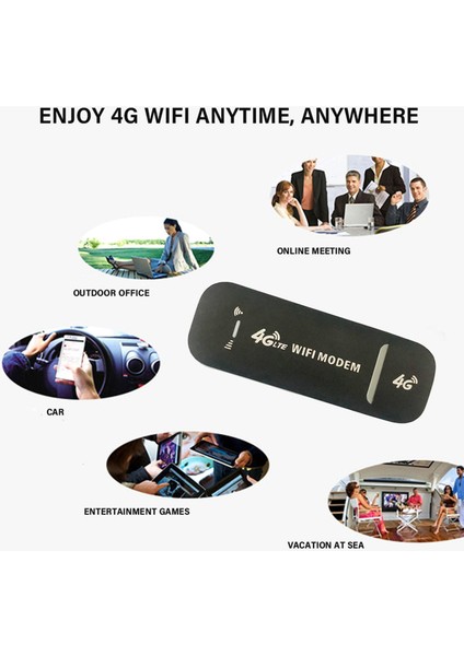 4g Lte USB Modem Dongle 150MBPS Wifi Masaüstü Için Kablosuz Dönüştürücü (Yurt Dışından)
