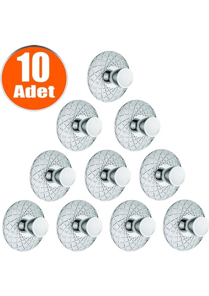 Dinar Çekmece Dolap Kapak Kulpu Kulbu Krom Metal Kulp (10 Adet)