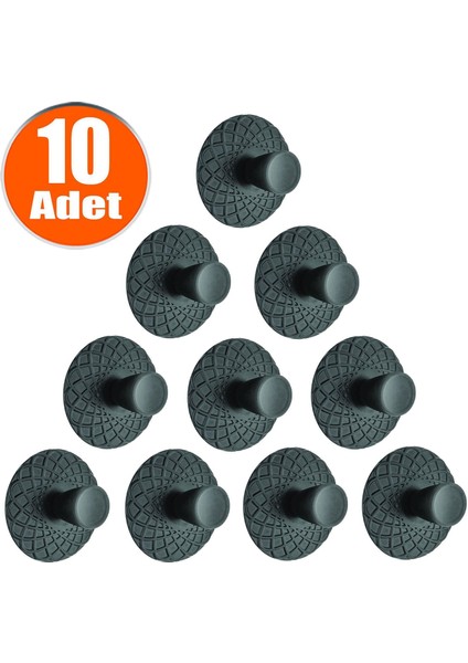 Dinar Çekmece Dolap Kapak Kulpu Kulbu Mat Siyah Metal Kulp (10 Adet)