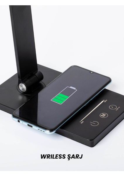 Kablosuz Wireless Usb şarj Masa Lambası Led 5 renk ayarlanabilir
