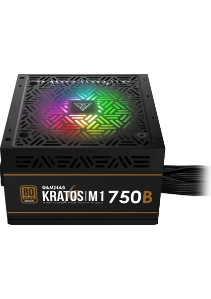 Gamdıas Talos M1 Elite, Tempered Glass, Argb, 750W 80+ Bronze, Gamıng Kasa