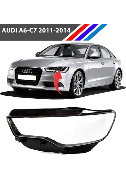 Audi A6 - C7 Ön Sol LED Far Camı Tırnaklı 2011 - 2014 fiyatları