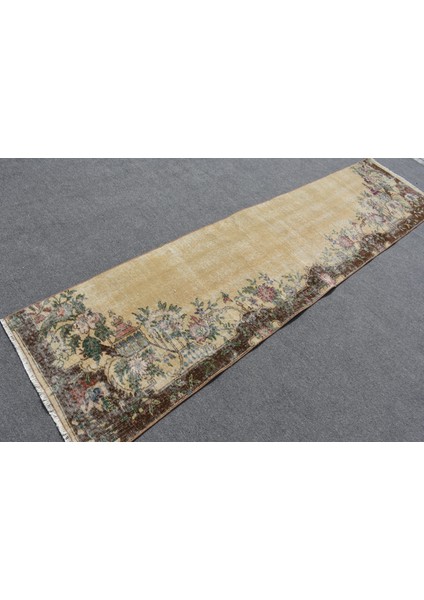 Türk Halısı, Eskitme Halı, Halı, 72X300 cm Bej Halı, El Dokuma Merdiven Halı, Anadolusı Mutfak Halı, fiyatları