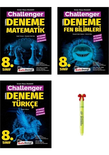 Kafa Dengi Yayınları  LGS 8.Sınıf Challenger Matematik Fen Bilimleri Türkçe Deneme