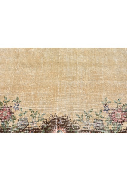 Türk Halısı, Eskitme Halı, Halı, 72X300 cm Bej Halı, El Dokuma Merdiven Halı, Anadolusı Mutfak Halı, indirimleri
