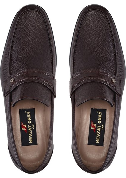 Deri Kahverengi Günlük Loafer Erkek Ayakkabı -8344- modelleri
