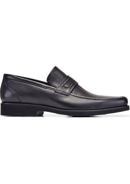 Deri Siyah Günlük Loafer Erkek Ayakkabı -8345-