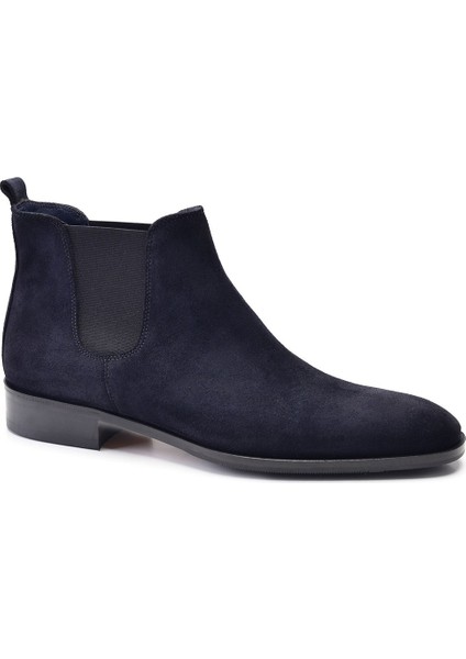 Deri Lacivert Kösele Chelsea Erkek Bot -11921- fiyatları