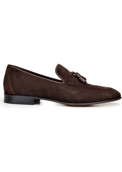 Kahverengi Klasik Loafer Kösele Erkek Ayakkabı -9858-