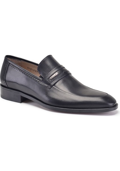 Siyah Klasik Loafer Kösele Erkek Ayakkabı -10122- fiyatları