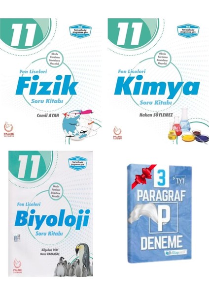 11. Sınıf Fen Liseleri Fizik Kimya Biyoloji Soru Kitabı
