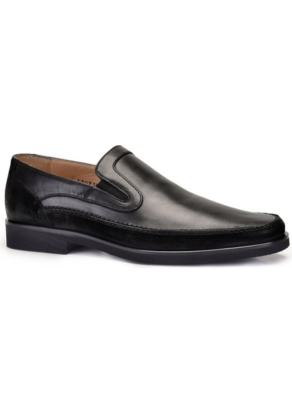 Deri Siyah Günlük Loafer Erkek Ayakkabı -8393-