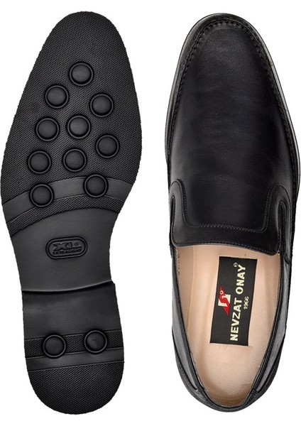 Deri Siyah Günlük Loafer Erkek Ayakkabı -8393-