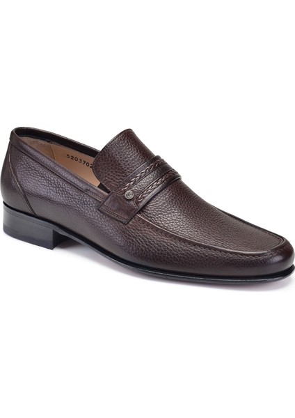 Kahverengi Klasik Loafer Kösele Erkek Ayakkabı -7005-