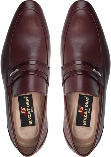 Kahverengi Loafer Kösele Ayakkabı -7004-